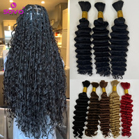 Deep Wave Human Hair Bundles 18 20 22 Inch 12A Brazilian 100% Virgin Human Hair Wet and Wavy Bundles Double Weft Natural Black