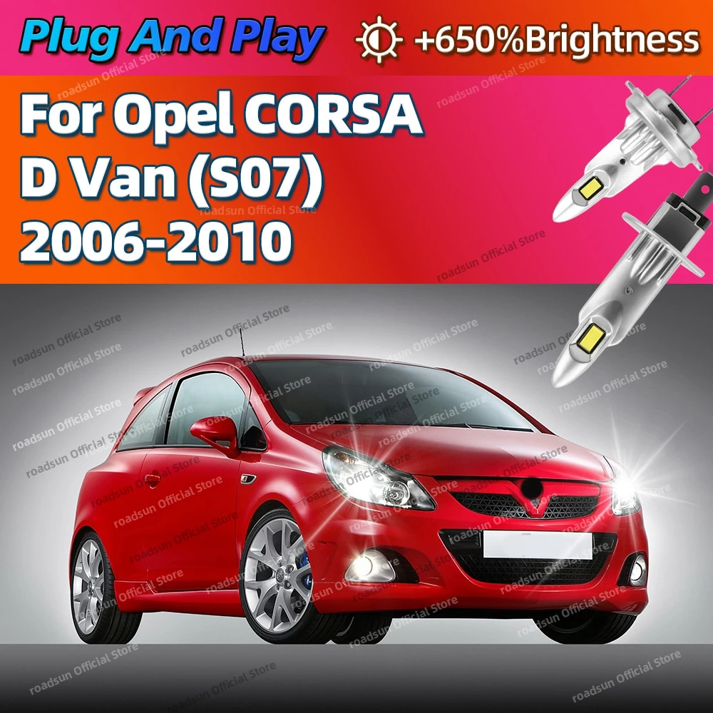 

2/4 шт. светодиодная лампа высокой мощности 180 Вт, фара CSP Chips 6000K, автомобильная лампа Plug Play для Opel CORSA D Van S07 2006 2007 2008 2009 2010