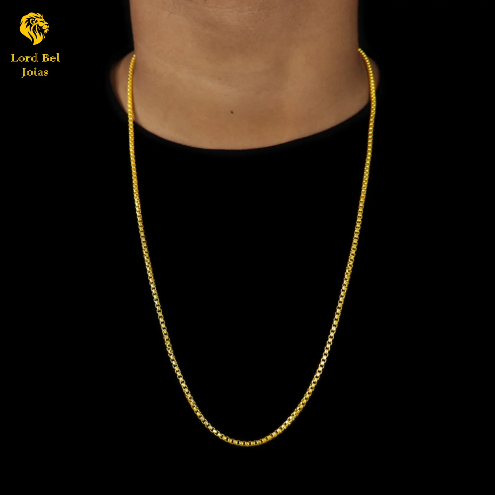 3mm Nordic Gold Cubinho Chain with Eternal Color Guarantee | Lord Bel Old Coin Jewelry