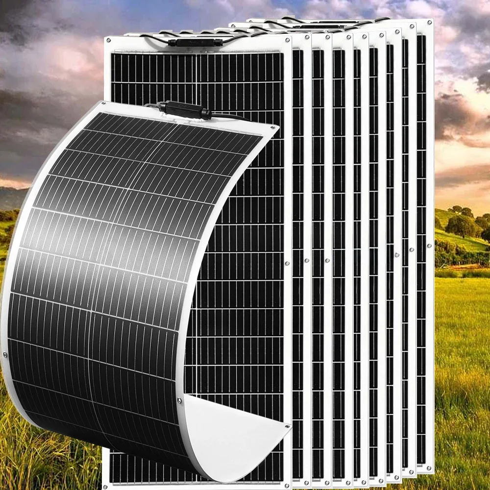 1000W zonnepaneel 12V zonnecel 500W zonnepanelen zonnebatterij lader 400W 200W 100W flexibel zonnepaneel 16.5V hoog rendement fotovoltaïsche module Diy kit generatie auto thuis kamperen solar panel - afbeelding 2