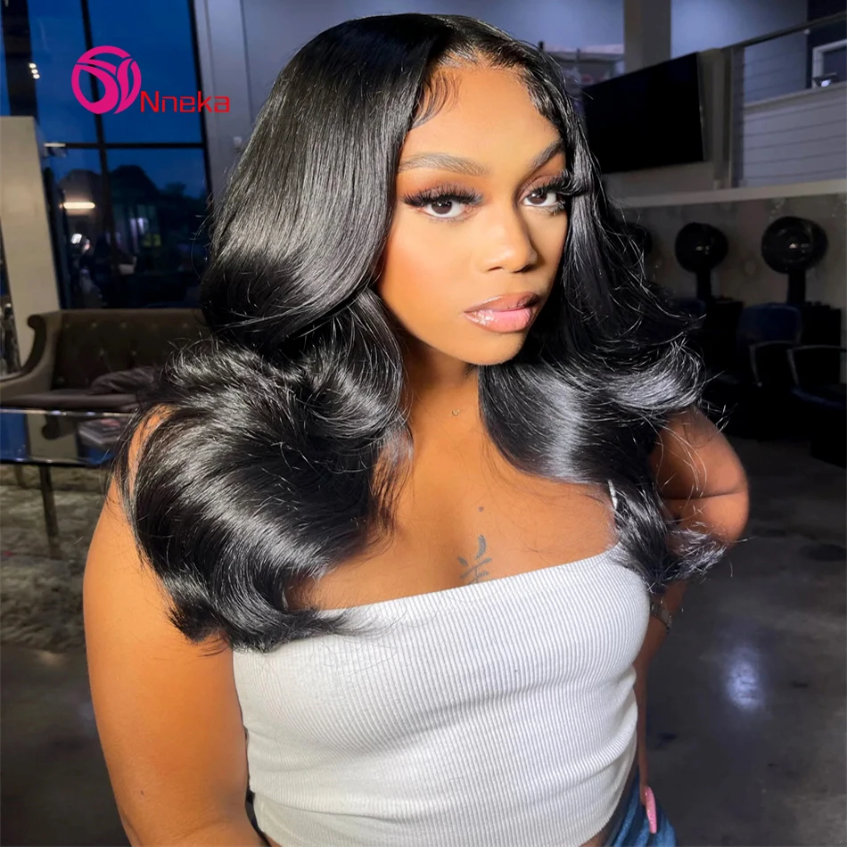 

200% Density HD Transparent 13x4 Body Wave Lace Front Wig Pre Plucked 13x6 Lace Frontal Wig Human Hair Wigs For Women