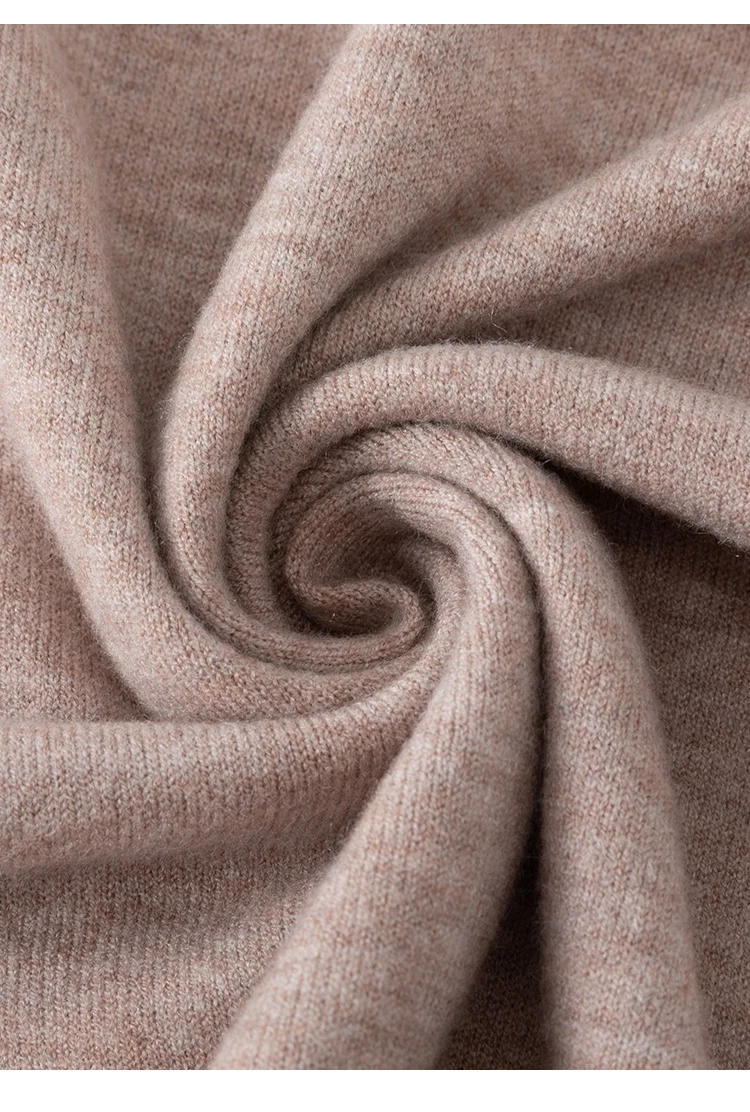 MZ62020 Damen Rollkragenpullover aus Kaschmir-Modal-Mischung, Langarm, Weiche Textur, Oberteil für Herbst und Winter, Ideal für den Alltag und zum Schichten. – Detail 16