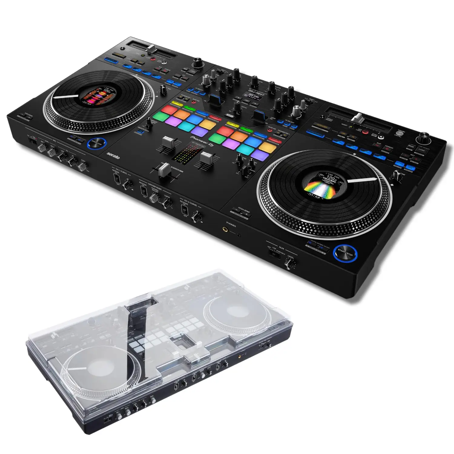 

Новый новый Pioneer DJ DDJ-REV7 2-колодный контроллер Serato DJ с чехлом Decksaver