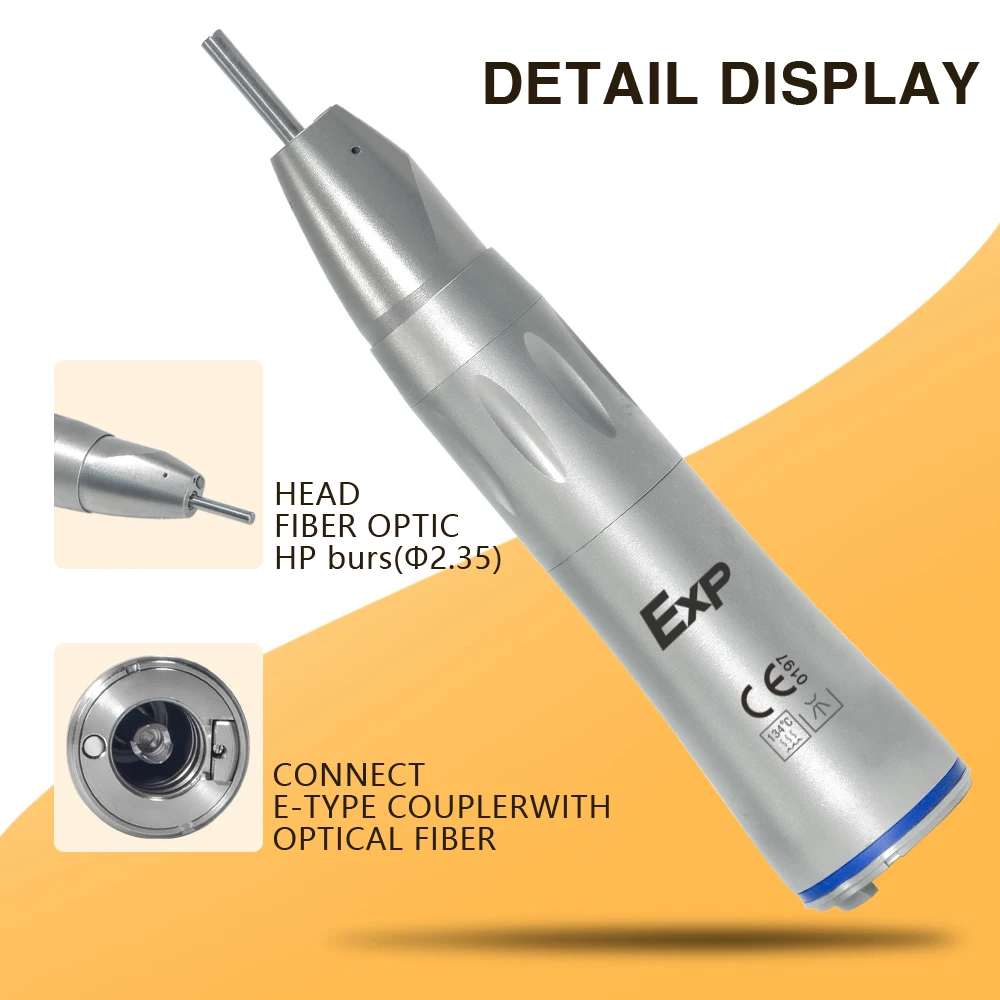 Exp Dental Brushless Motor LED Fiber Optic Handpiece set 1:5 Red Ring 1:4.2 Increasing Speed 1:1 Contra-Angle 1:1 Straight Nose