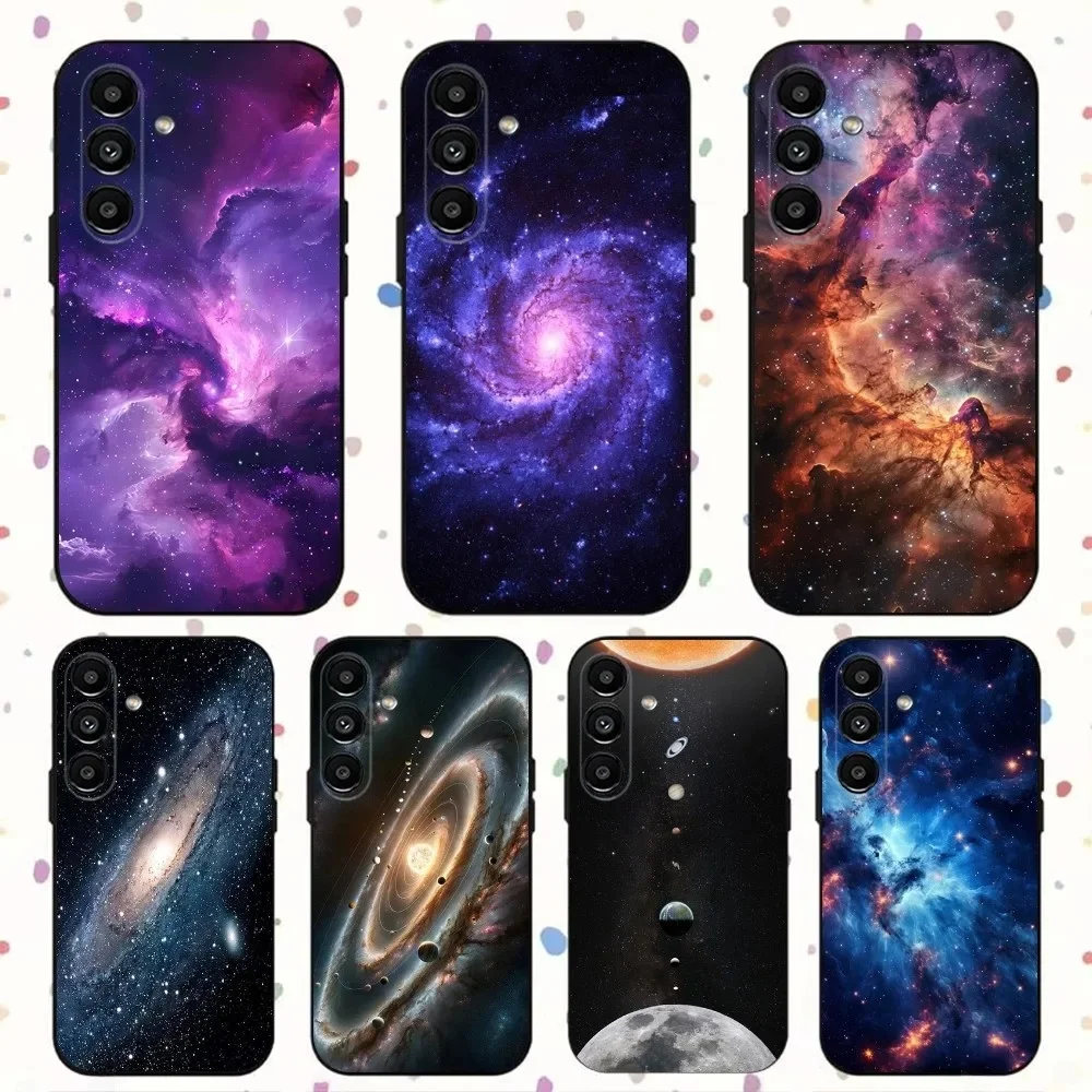 Etui na telefon Space For Galaxy Universe do Samsung S24,S21,S22,S23,S30,Ultra,S20,Plus,Fe,Lite,Note,10,9,5G Black Soft Cover — zdjęcie 2