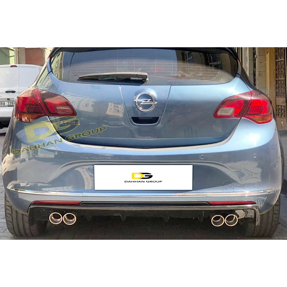 Opel Astra J Facelift 2012 - 2015 HB Rieger Style Rear Diffuser Valance Spoiler Without Outlets Piano Gloss Black Plastic