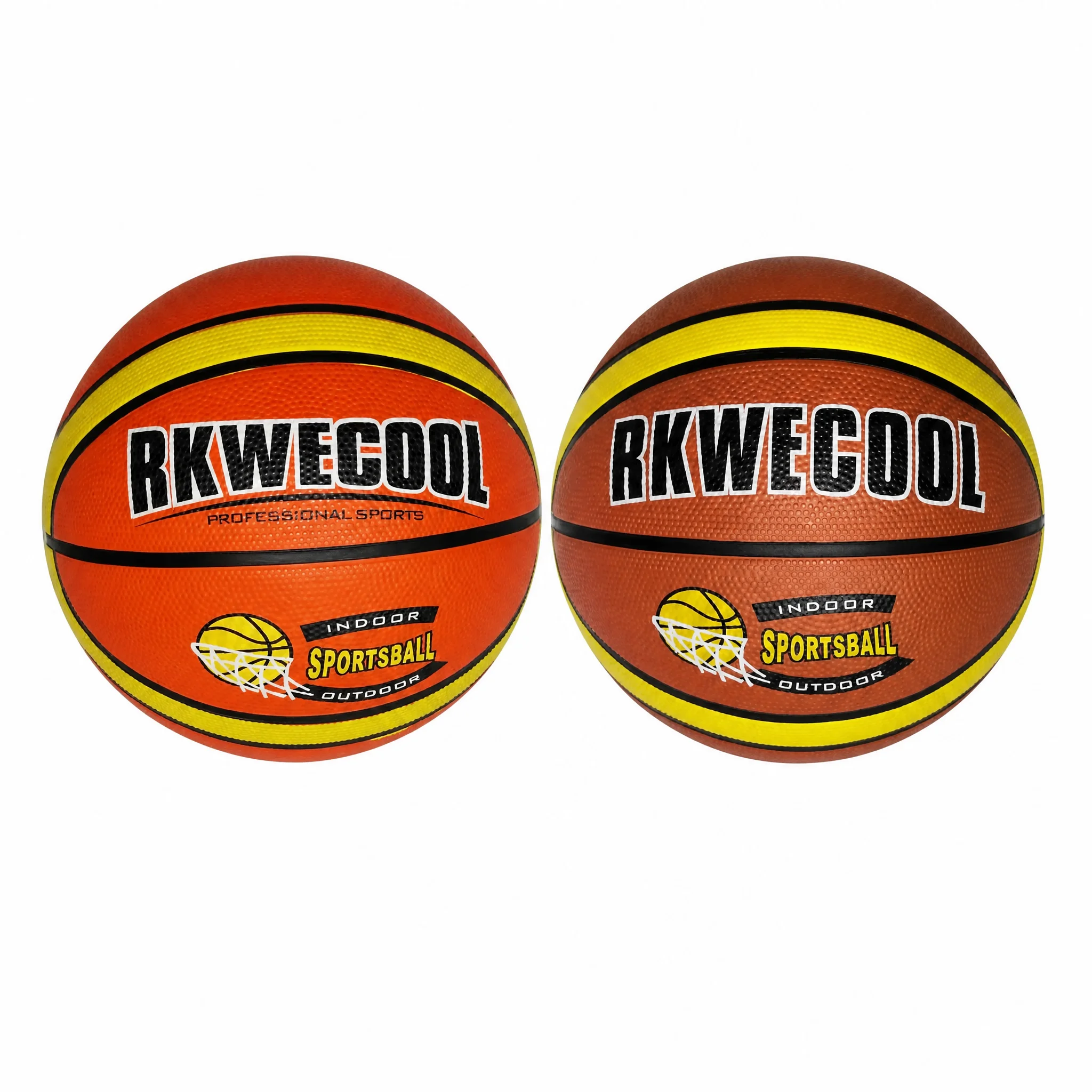 Duurzame rubberen basketbal 22,6 cm - Kwantumkorting, sportbal, koop meer en betaal minder