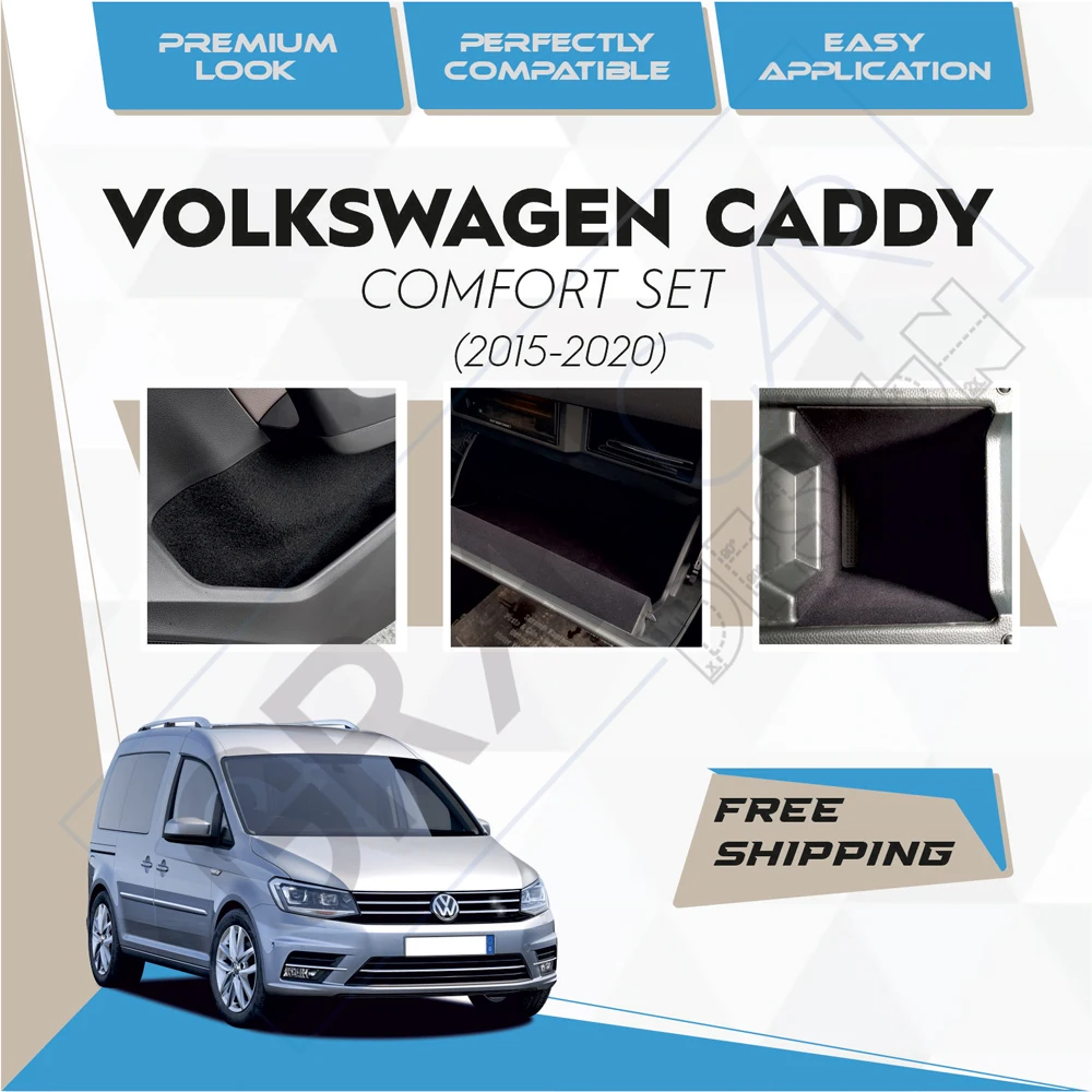 Volkswagen Caddy Comfort Set-Ready Fabric Coating Car Accessory Self-Adhesive Insulation Effective Coating Set