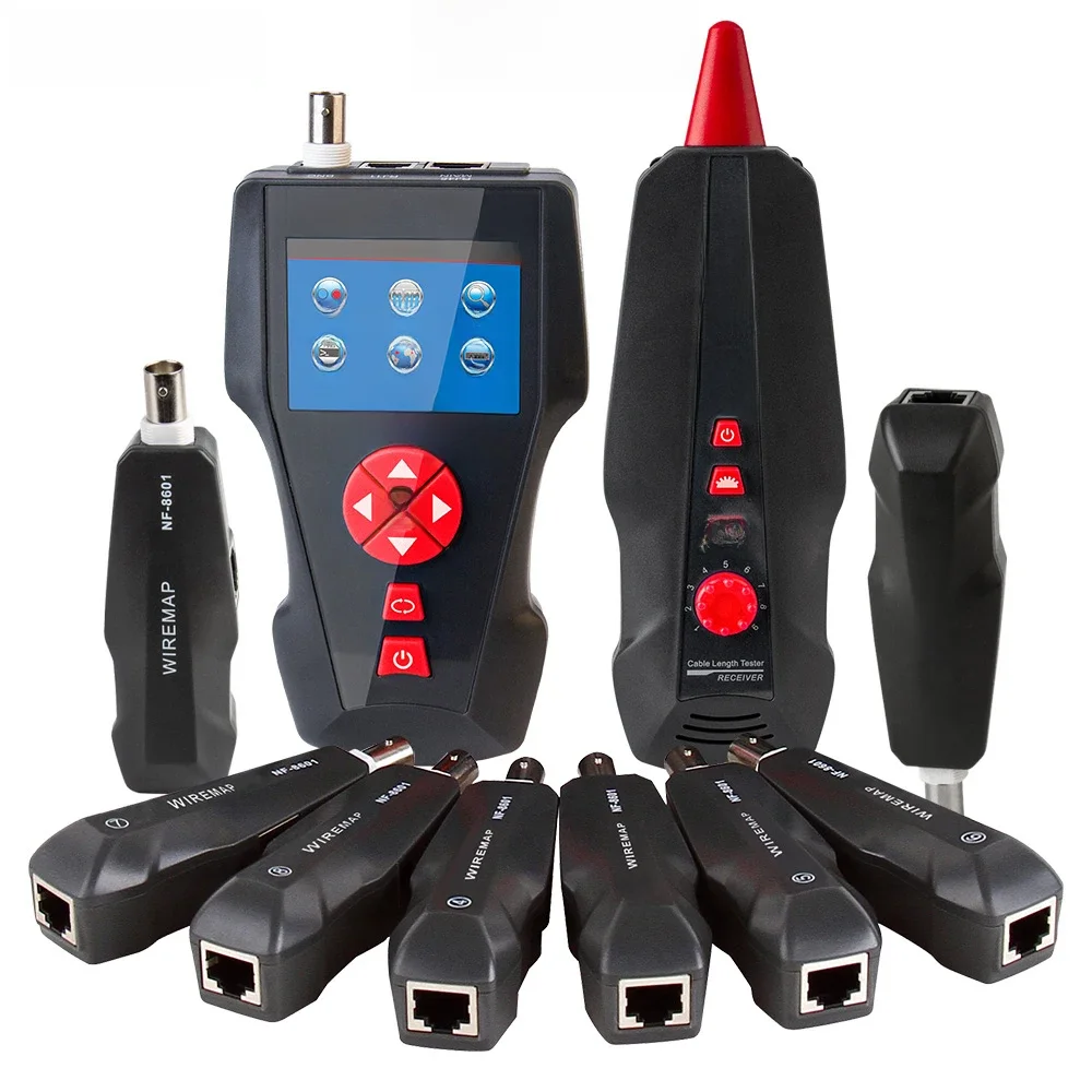 Oryginalny wielofunkcyjny tester kabli sieciowych Noyafa NF-8601W RJ45 RJ11 BNC POE PING Crosstalk Test przewodu sieciowego Tracker — zdjęcie 2