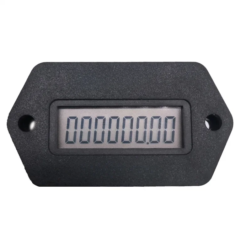 Digital Hour Meter,LCD Accumulate Timer,6-36V DC/AC  Hour Meter Resettable Counter 999999.59H Snap in ,for Vehicle  Boat Truck