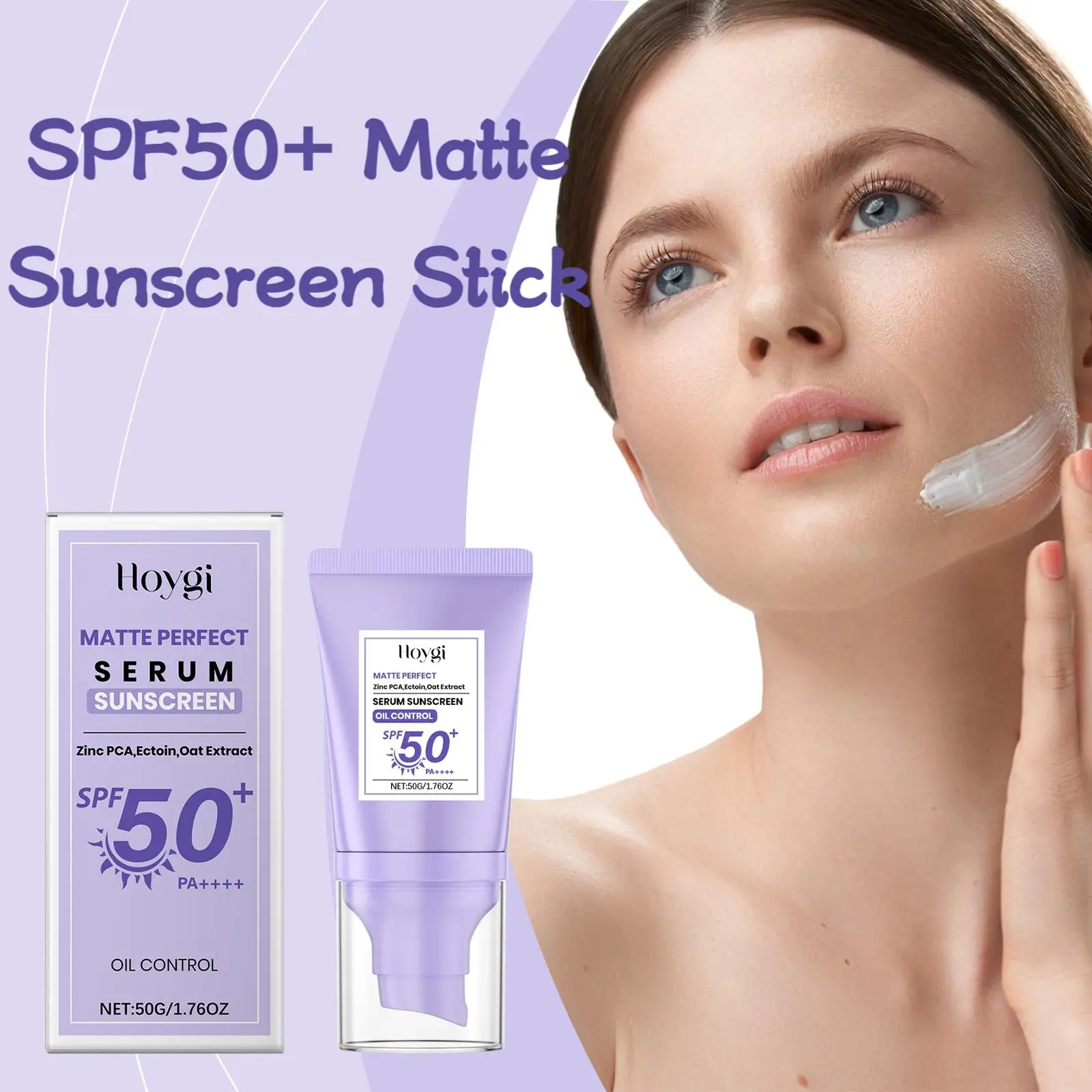 

Hoygi 50g Spf50+ Uv Sunscreen Stick Moisturizing Lightweight Oil Control Refreshing Face Solar Blocker Facial Sun Isolate Cream