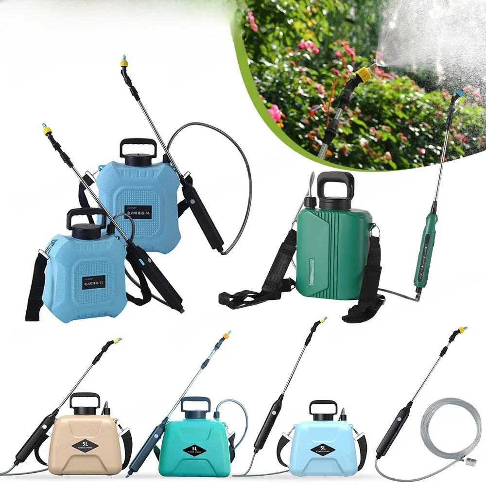 Pulvérisateur électrique 5/6/8L, arrosoir de Style épaule avec pistolet de pulvérisation, monsieur automatique pour plantes de jardin, Irrigation Rechargeable par USB également
