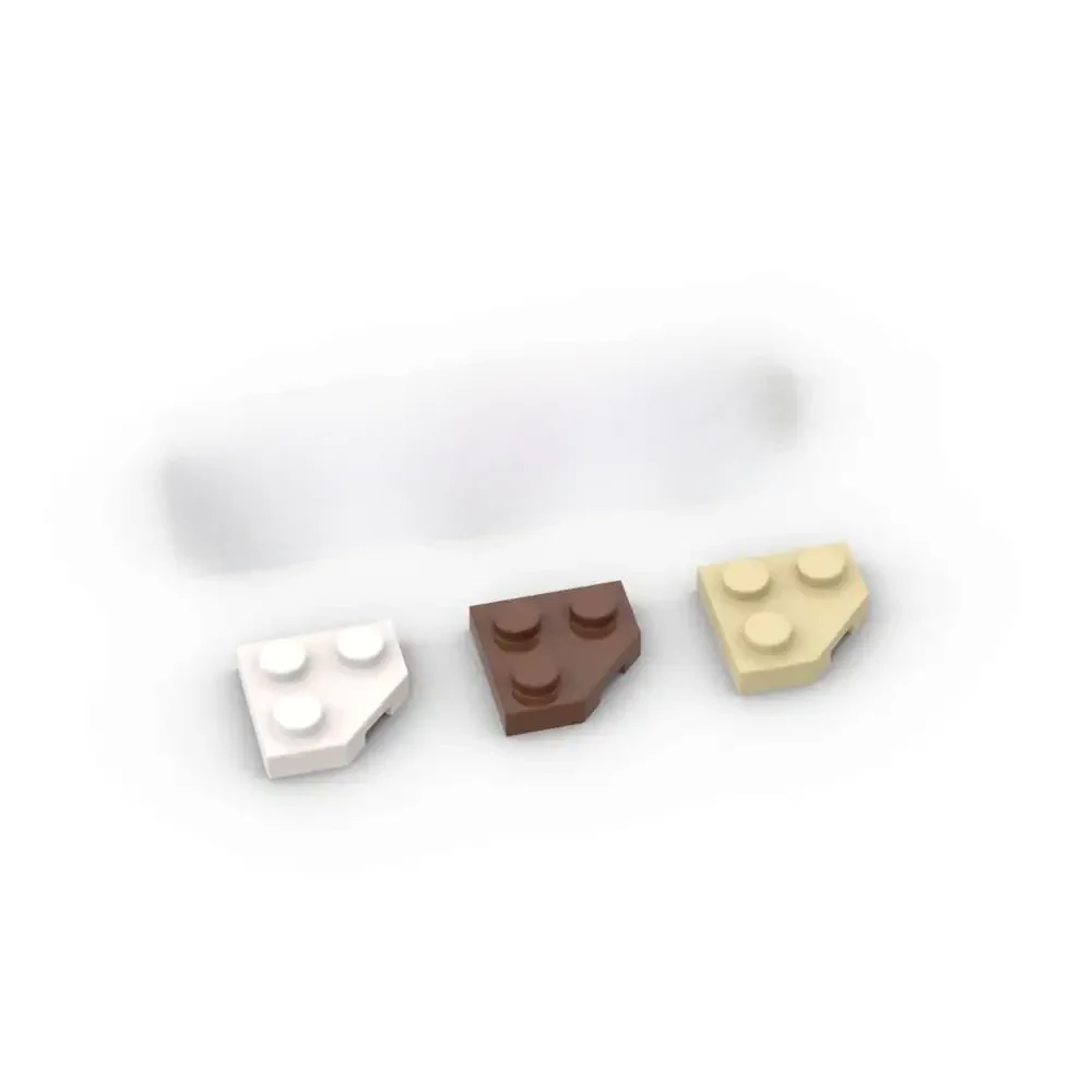 MOC 10 pièces 26601 plaque compensée 2x2 blocs de construction Kit planche d'angle coupée briques particules éducatives bricolage jouets enfants cadeau d'anniversaire