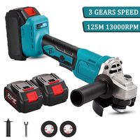 125MM Brushless Electric Angle Grinder 3 Speeds Grinder Cutting Machine Grinding Woodworking Power Tools For Makita 18V Battery