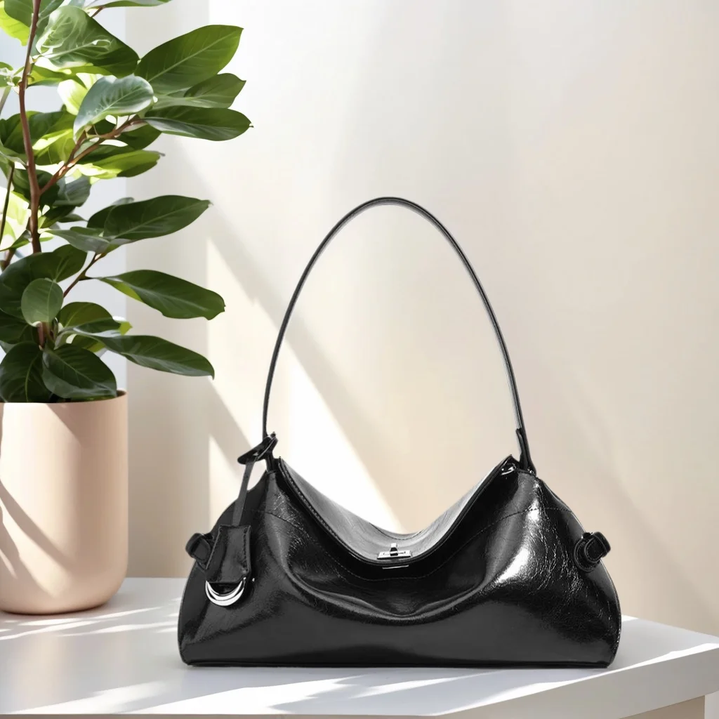 

Luxury Women's Genuine Leather Crossbody Bag 2025 Fashion Shoulder Bag with Hardware Zipper Lightweight Commuter Essential