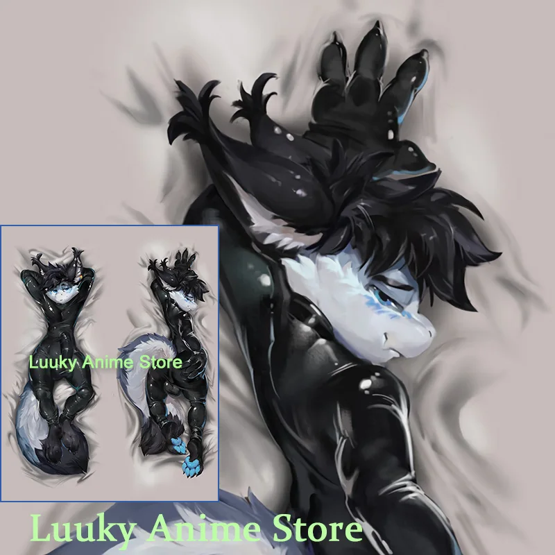 Dakimakura أنيمي لومي فروي مزدوج الوجهين طباعة بالحجم الطبيعي غطاء وسادة للجسم #2