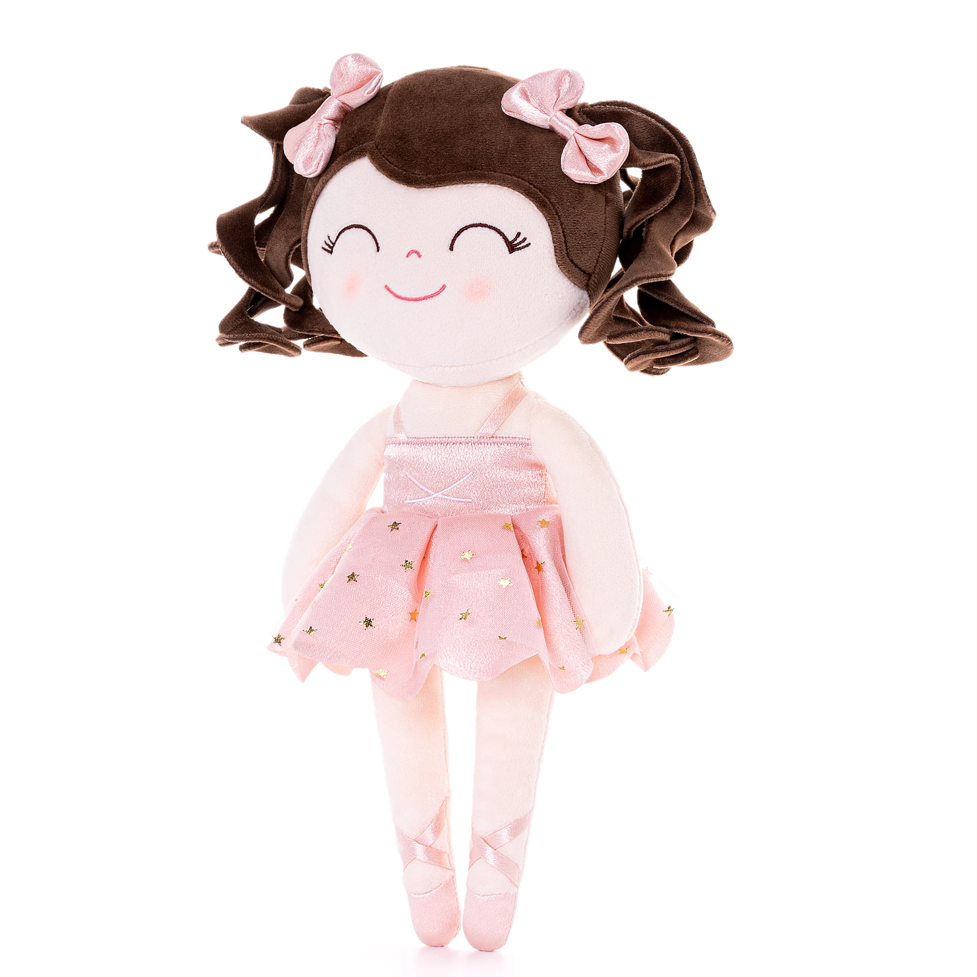 Cuddly Ballet Doll with Pink Shiny Dress, Ideal for Photography Moments