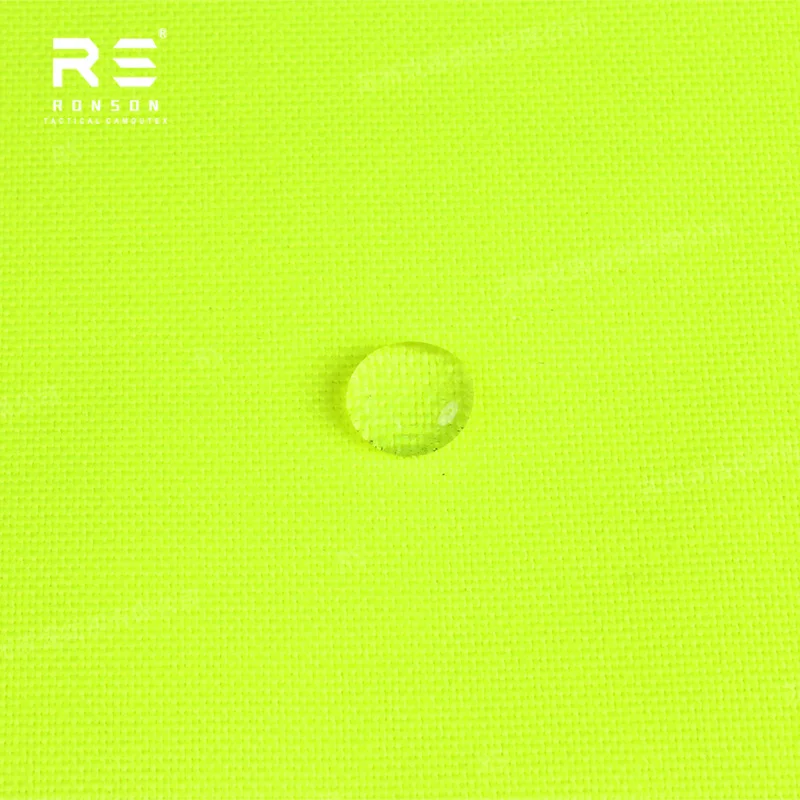 Hi-viz Fluorescente Neon Lucifero Giallo 500D + 1000D Squadrone Durevole Cordura Laminato Tessuto Combinato Tessuto Laminato Tattico