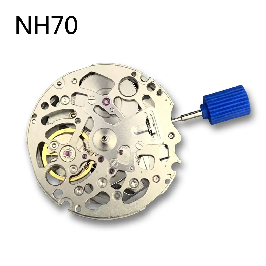 Genuine Japan NH70 NH70A Skeleton Automatic Mechanical Watch Movement High Accuracy Watch Mod Repair Parts