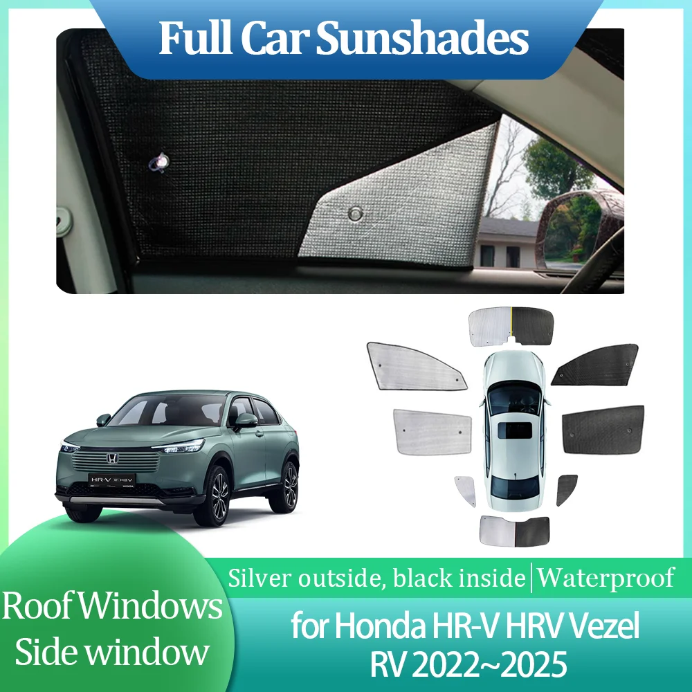 

Full Car Sunshades for Honda HR-V HRV Vezel RV 2022~2025 Roof Windows Sun Visor Windshield Pad Curtain Sunroof Cover Accessories