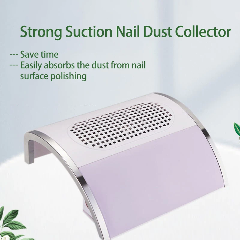 120W Strong Power Nail Dust Collector One-Click Nail Vacuum Cleaner Machine With 2 Fans Manicure Machine Nail Art Salon Tool