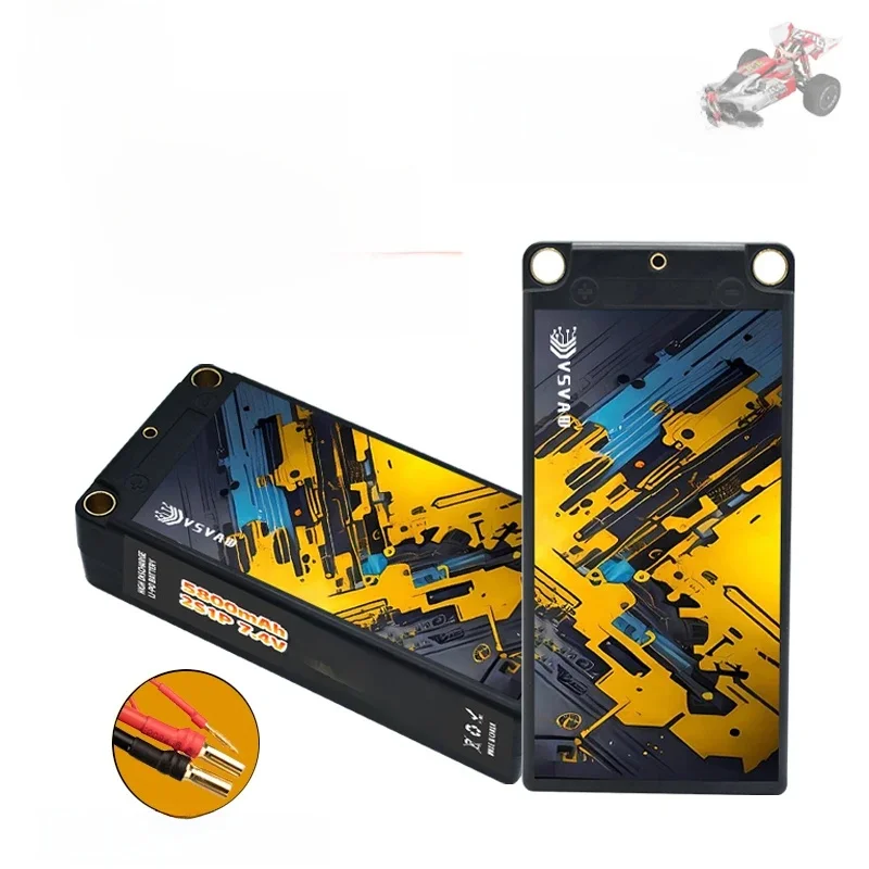 1/2 Stuks Originele TERANTY 2S 7.4V 5800mAh 130C/260C Lipo Batterij 1/10 Drift Racing Bigfoot off road Hard Shell Lithium Batterij - afbeelding 2
