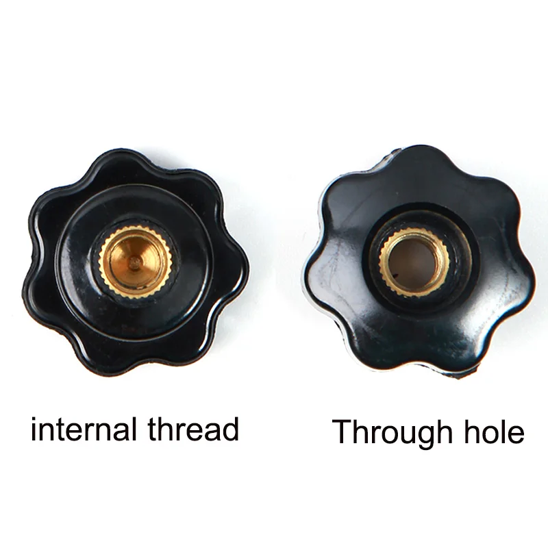 

1Pcs M5-M16 Black Plum Bakelite Hand Tighten Nuts Handle Thread Star Mechanical Thumb Nuts Clamping Knob Manual Nuts