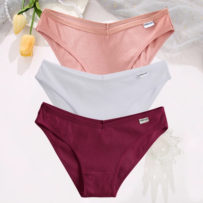 3 teile/satz sexy Baumwolle niedrige Taille Höschen Frauen einfarbige Slips hohe Elastizität Unterwäsche weibliche atmungsaktive intimates Dessous