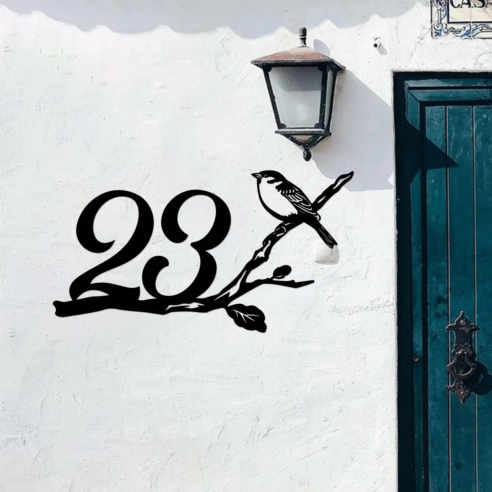 Metal House Number Sign with Bird,Custom Address Sign,Personalized Address Plaque,House Signs,Street Name Sign,Front Door Sign