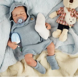 17 Inch Newborn Baby Lifelike Real Soft Touch High Quality Collectible Art Reborn Doll with Hand-Drawing Hair LouLou Doll