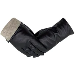 Men's genuine leather winter gloves fashionable and warm new wool lining driving and cycling winter men's sheepskin gloves light