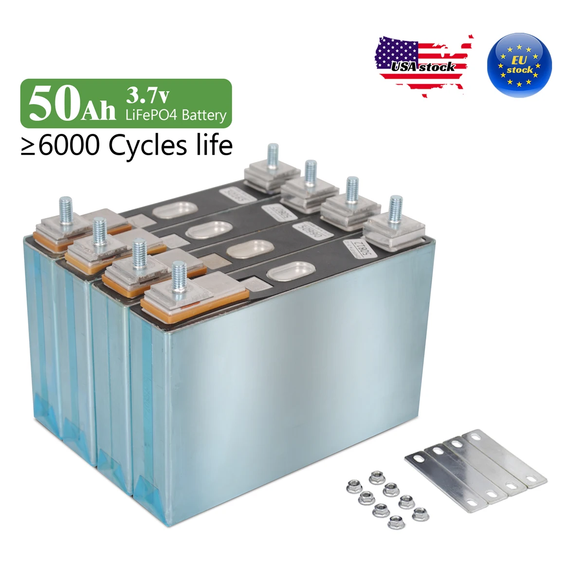 8pcs Gotion 3.7v 50ah Grade A Lithium Li-ion Battery for Solar Power System