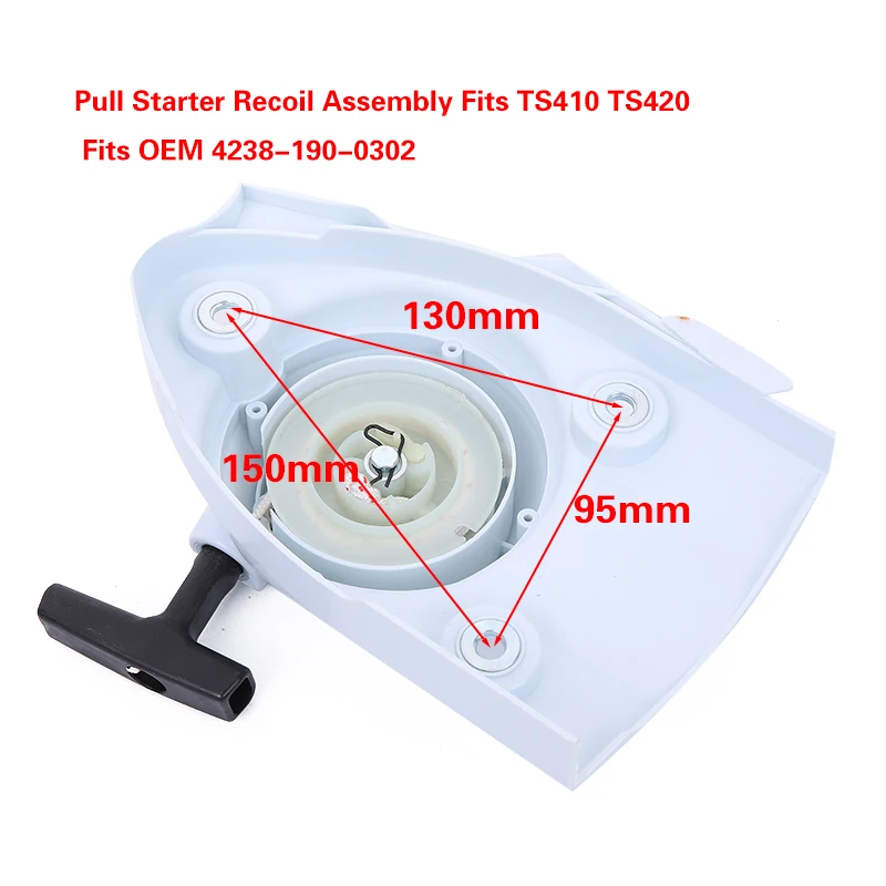 Pull Recoil Starter For TS410 TS420 TS480i TS510i Replacement Parts Manual Starter Assembly Garden Tool Parts