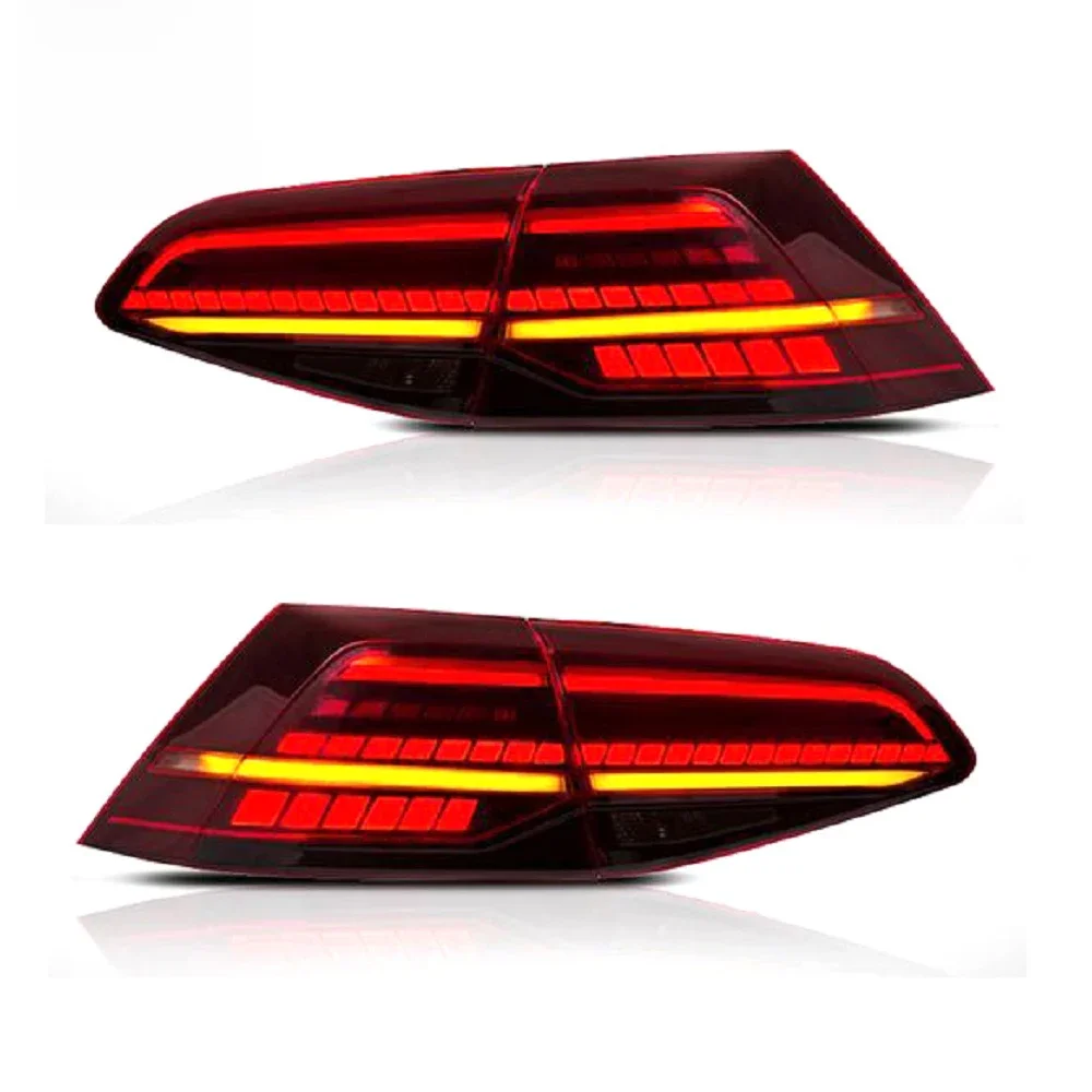 Para samochodowych świateł tylnych do Volkswagen VW Golf 7 mk7 Golf 7.5 mk7.5 2013 2014 - 2020 LED Hamulec płynący woda Migotanie — zdjęcie 2