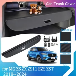 Car Trunk Covers for MG ZS ZX ZS11 EZS ZST 2018~2024 2019 Luggage Curtain Shelter Privacy Partition Retractable Cargo Accessorie