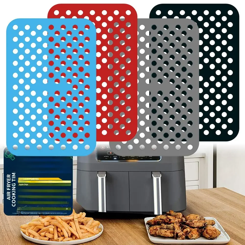 Doublures en silicone de cuisine antiadhésives pour four, polymères réutilisables pour friteuse à air, Ninja Foodi, DZ201