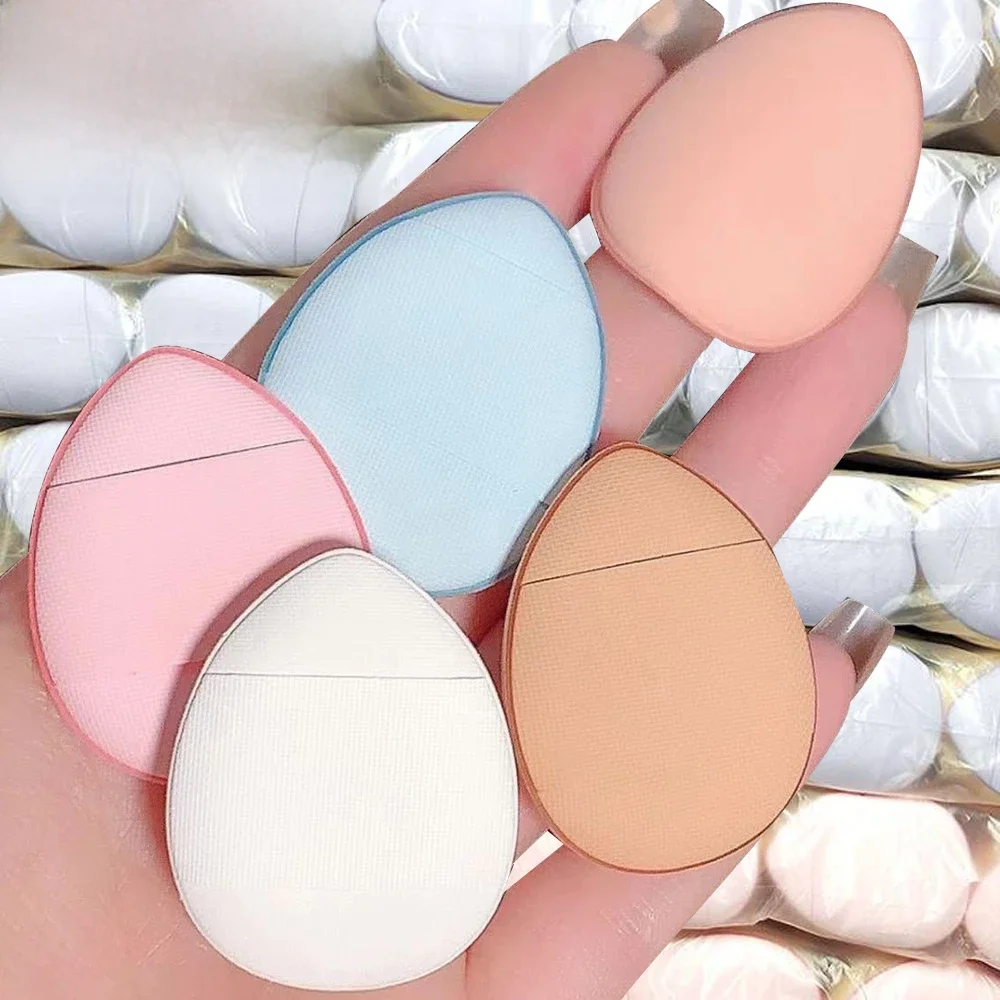 1-20szt Mini Finger Powder Puffs Water Drop-shaped Makeup Puff Kosmetyczne narzędzia do makijażu do podkładu pod oczy Gąbki do korektora — zdjęcie 2