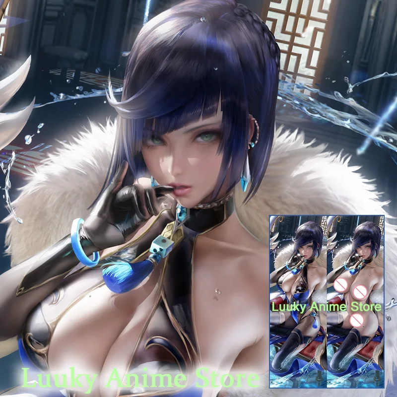 

Dakimakura Anime yelan (genshin impact) Double Sided Print Life-size Body Pillow Cover