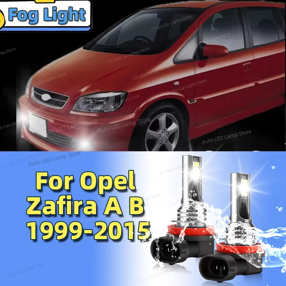 

2 шт. светодиодные передние противотуманные фары автомобиля Blub 80 Вт для Opel Zafira A B 1999-2015 2000 2001 2002 2003 2004 2005 2006 6000K аксессуары