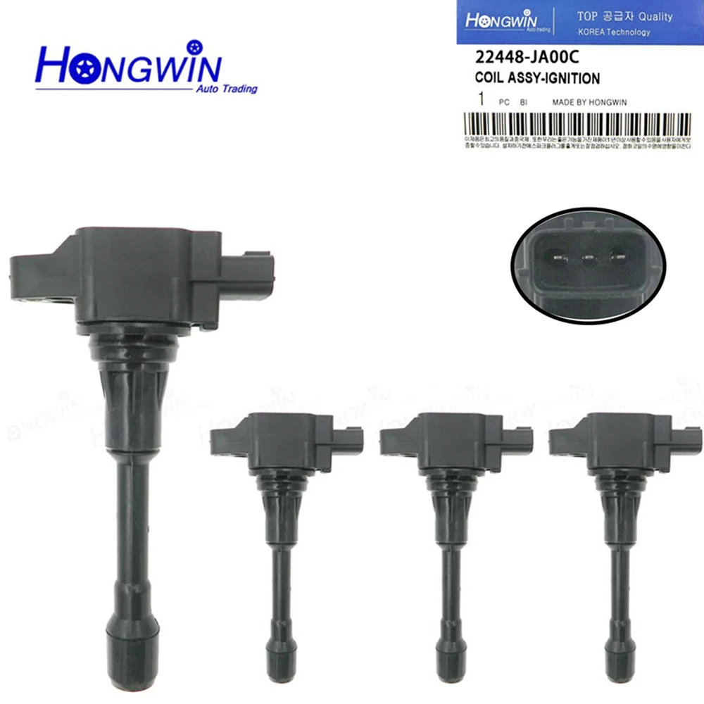 1/4PCS 22448-JA00C 22448-ED000 22448-JA00A Ignition Coil For Infiniti FX50 M56 Rogue Sentra Versa Nissan Altima(1-4) Car Parts