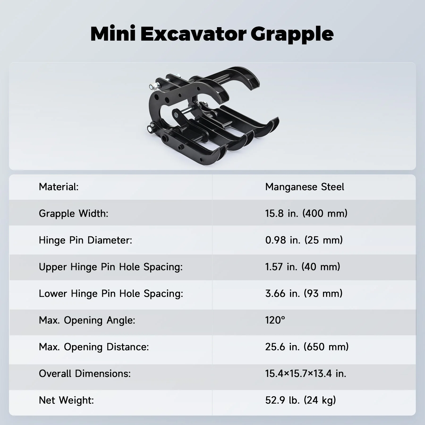 مرفق حفارة صغيرة المنتزع الخشب للإمساك كشط التكشير للحفار الصغير 1-2 طن