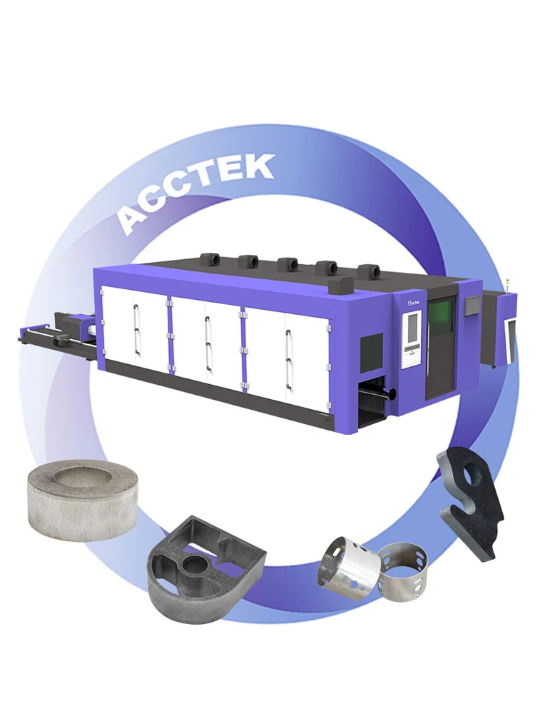 Acctek เครื่องตัดเลเซอร์ CNC, เครื่องตัดเลเซอร์ไฟเบอร์สำหรับคาร์บอนสแตนเลสอลูมิเนียมทองเหลือง