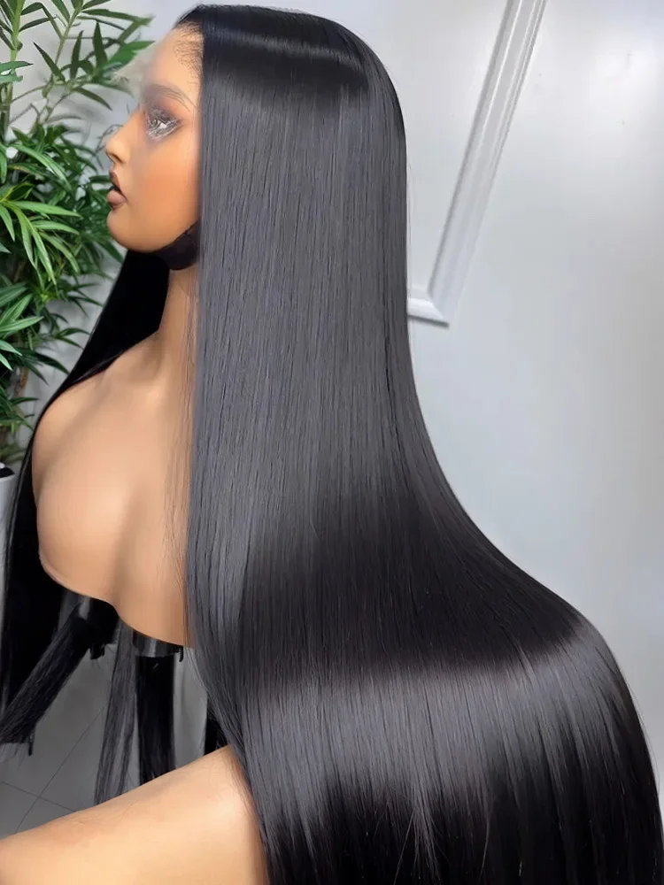 200% 36 pouces 13x4 Hd dentelle transparente droite sans colle perruques cheveux brésiliens 5x5 dentelle porter Go sans colle perruque dentelle avant perruques humaines