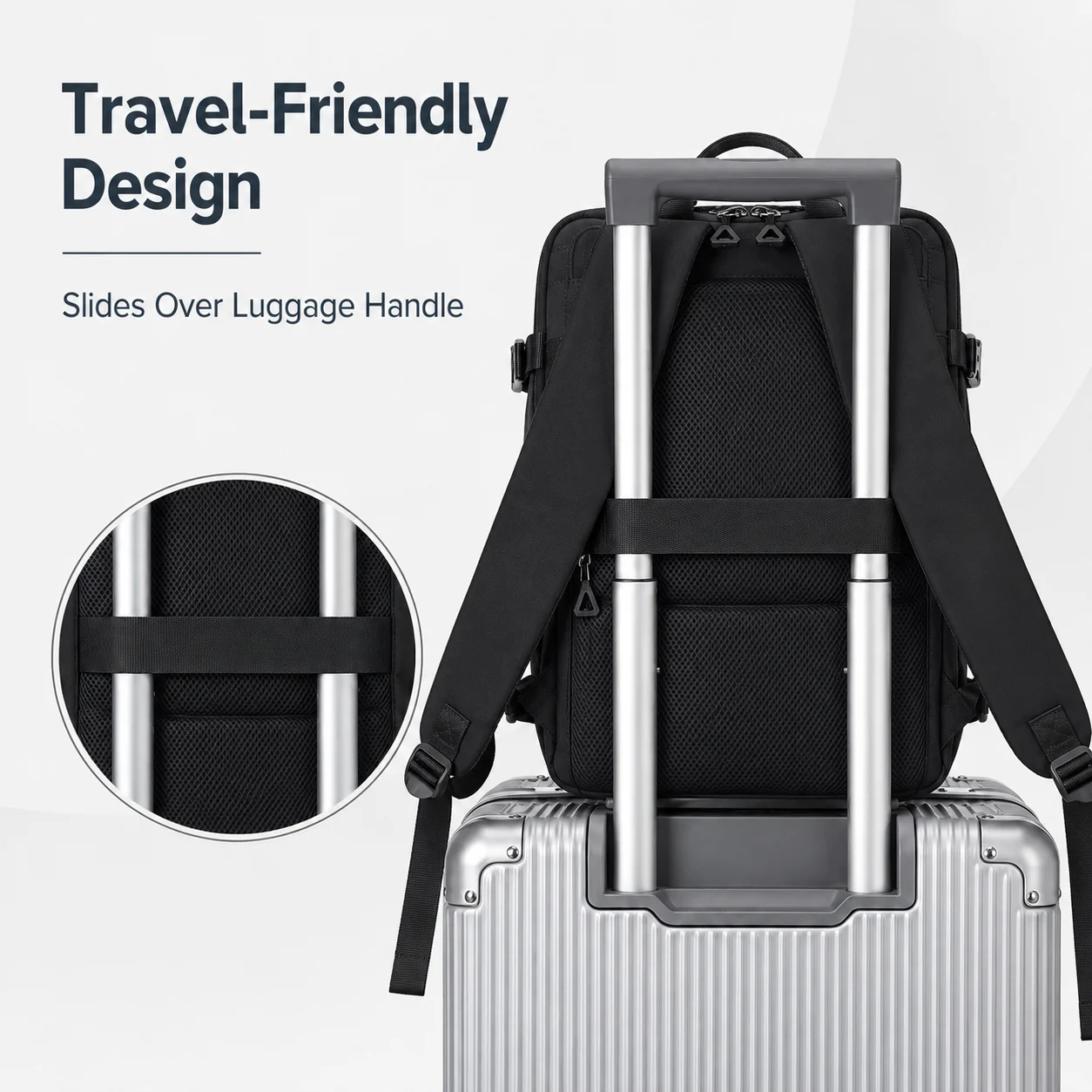 Mochila multifuncional de alta capacidad, aprobada por aerolíneas, 40 × 25 × 20 cm, 6 colores, múltiples bolsillos, puerto USB para cargar dispositivos, ideal para desplazamientos y viajes.