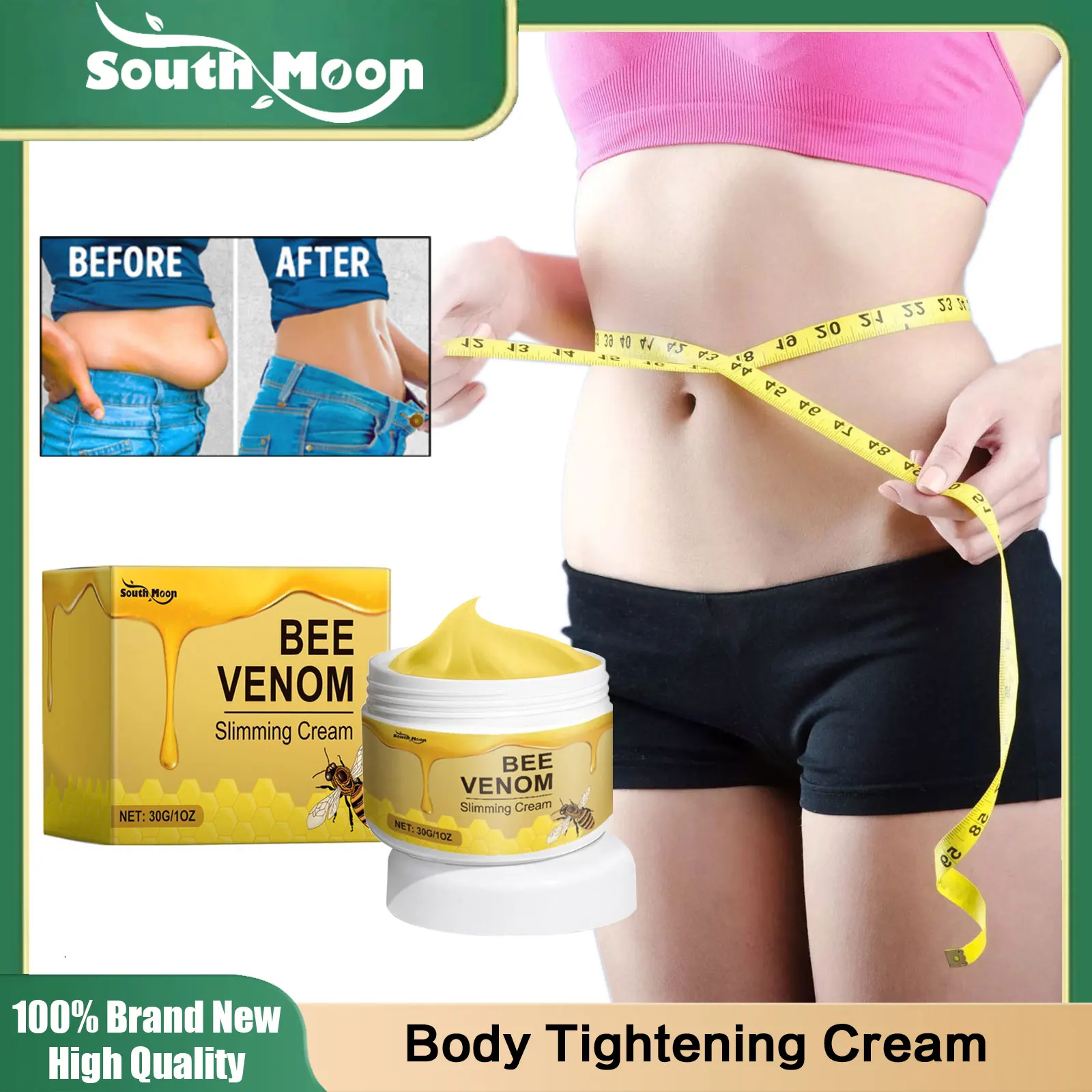 South Moon Fat Burner Cream Full Body Powerful Weight Loss Shaping Reduce Belly Thigh Body Cellulite Massage Cream For Men Women