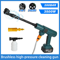 60Bar 500W brushless electric high pressure washer 6 in 1 Car wash Garden water gun for Makita 18V battery spray gun