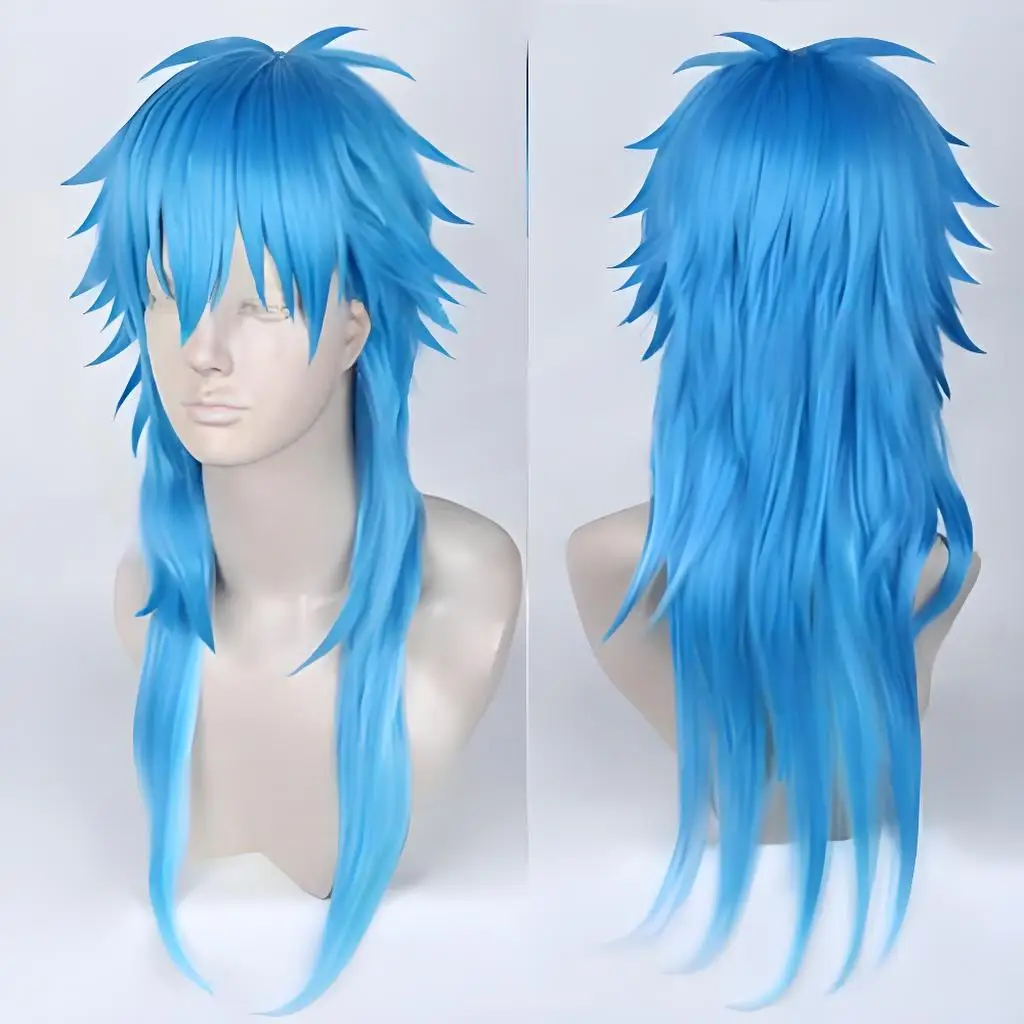 Dramático assassinato cosplay peruca seragaki aoba azul fibra resistente ao calor anime acessório de fantasia de cabelo