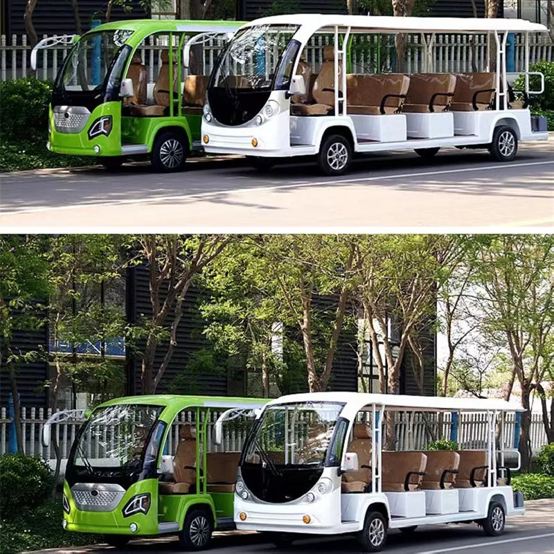 Hot Selling Street Legal Electric Tour Bus High Quality 72V Battery Powered 11 Seater Pure Electric Sightseeing Bus With Doors