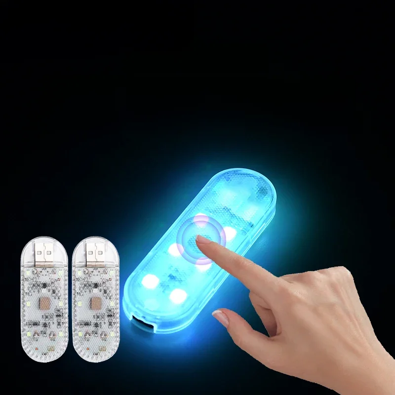LED voiture Mini lumière tactile USB charge Portable Auto toit plafond lecture lampe de nuit sans fil voiture décoration Ambinet lumière