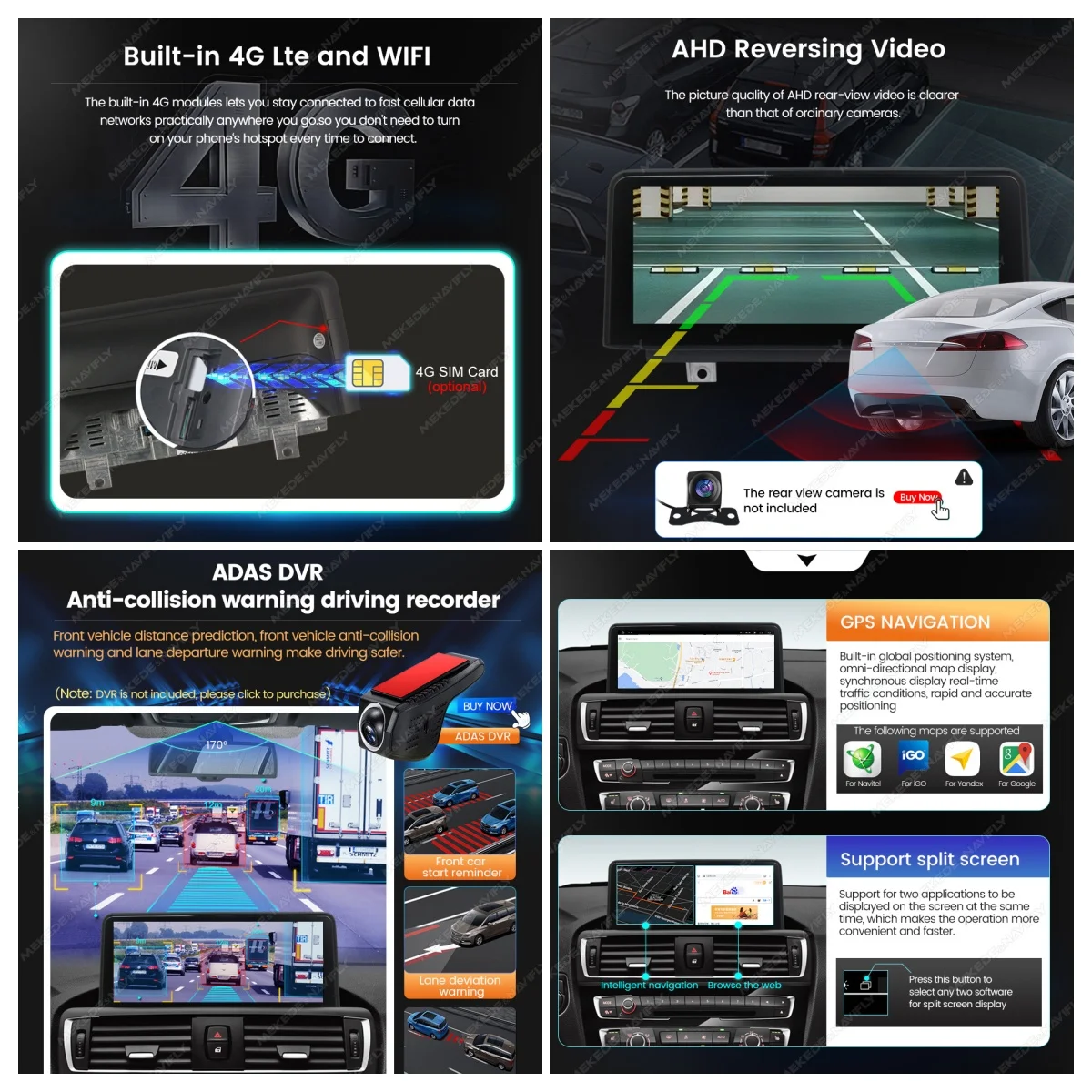 MEKEDE GPS Autoradio con pantalla táctil para BMW X5 E70 X6 E71 2006-2013 CIC CCC, sistema de navegación multimedia para coche, Android Auto, Carplay inalámbrico, Monitor de visualización, unidad principal de 10,25 pulgadas 3